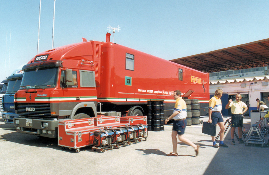 2022 05 12 13 47 14 Ferrari F1 team transporter. Iveco Turbostar 190 48. Flickr